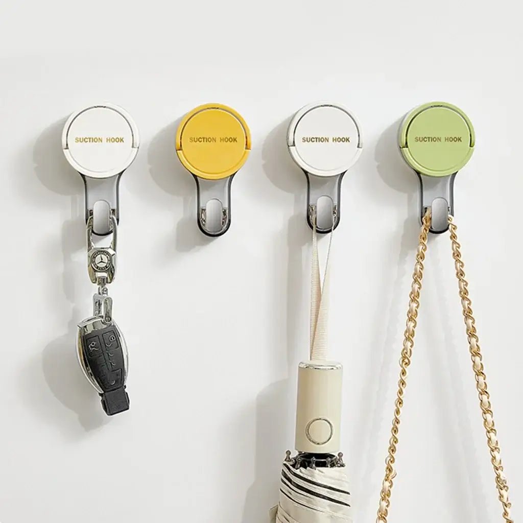 Two heavy-duty reusable waterproof suction wall hooks by ja1a2e-ff, designed for no-drill installation.